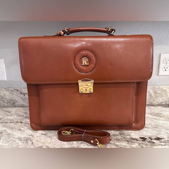 Vintage hard shell leather Rosineo Splendid briefcase - Picture 8 of 8